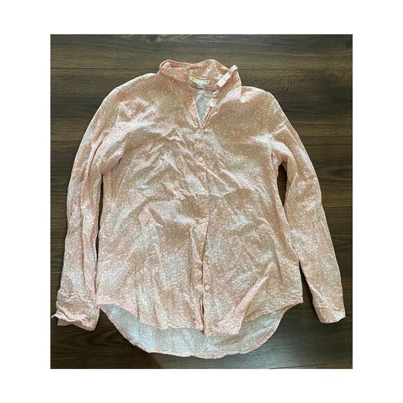 EUC Boden Easy Linen Pink Milkshake Shirt US 6 Long Sleeve Button-Up - Picture 8 of 9